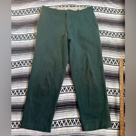 filson • rare vintage forest service pants hunter green wool outdoor - Picture 1 of 6